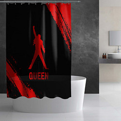 Шторка для душа Queen - red gradient, цвет: 3D-принт — фото 2