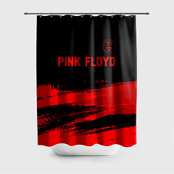 Шторка для душа Pink Floyd - red gradient посередине, цвет: 3D-принт