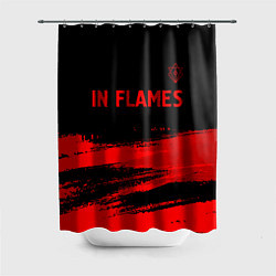 Шторка для душа In Flames - red gradient посередине, цвет: 3D-принт