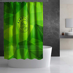 Шторка для душа Ajax green poly, цвет: 3D-принт — фото 2