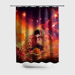 Шторка для душа Fire Luffy - One Piece, цвет: 3D-принт