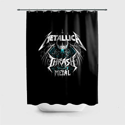 Шторка для душа Metallica group - thrash metal style, цвет: 3D-принт