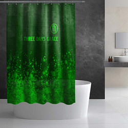 Шторка для душа Three Days Grace - green gradient посередине, цвет: 3D-принт — фото 2