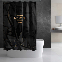 Шторка для душа Haval golden poly, цвет: 3D-принт — фото 2