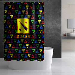 Шторка для душа Dota pattern witcher, цвет: 3D-принт — фото 2