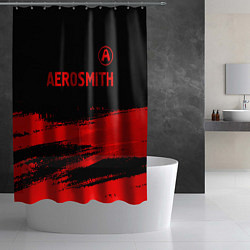 Шторка для душа Aerosmith - red gradient посередине, цвет: 3D-принт — фото 2