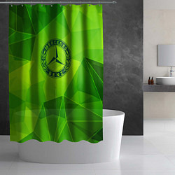 Шторка для душа Mercedes green poly, цвет: 3D-принт — фото 2