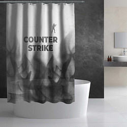 Шторка для душа Counter Strike - white gradient посередине, цвет: 3D-принт — фото 2