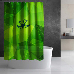 Шторка для душа Hitman green poly, цвет: 3D-принт — фото 2