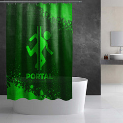 Шторка для душа Portal - green gradient, цвет: 3D-принт — фото 2
