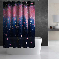 Шторка для душа Розово-синяя текстура, цвет: 3D-принт — фото 2