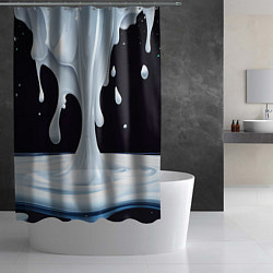 Шторка для душа Молочная текстура, цвет: 3D-принт — фото 2