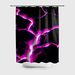 Шторка для душа Color pink black, цвет: 3D-принт