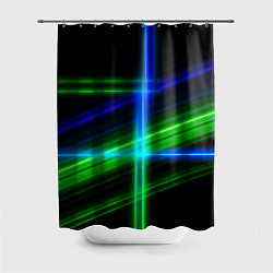 Шторка для душа Color blue black green, цвет: 3D-принт