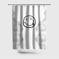 Шторка для душа Nirvana white poly, цвет: 3D-принт