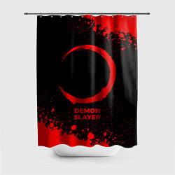 Шторка для душа Demon Slayer - red gradient, цвет: 3D-принт