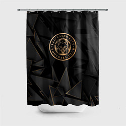 Шторка для душа Leicester City golden poly, цвет: 3D-принт