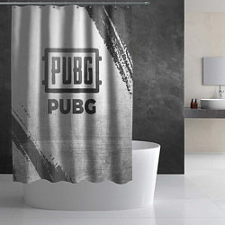 Шторка для душа PUBG - white gradient, цвет: 3D-принт — фото 2