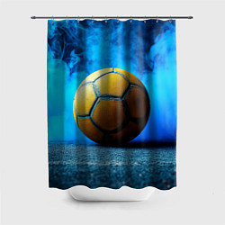 Шторка для душа Гандбольный мяч синий дым, цвет: 3D-принт