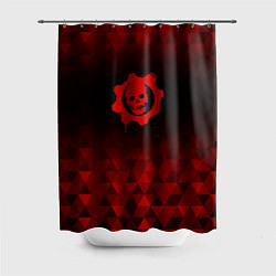 Шторка для душа Gears of War red poly, цвет: 3D-принт