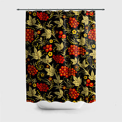 Шторка для душа Русский узор с позолотой, цвет: 3D-принт