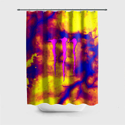 Шторка для душа Monster energy storm grunge, цвет: 3D-принт