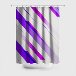 Шторка для душа Color white pink, цвет: 3D-принт