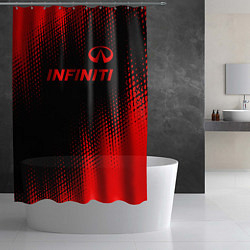 Шторка для душа Infiniti - red gradient посередине, цвет: 3D-принт — фото 2