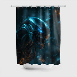 Шторка для душа Alien space, цвет: 3D-принт