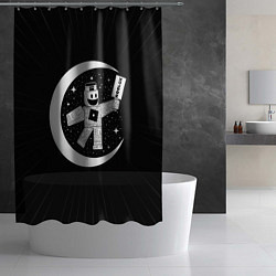 Шторка для душа Роблокс космос, цвет: 3D-принт — фото 2