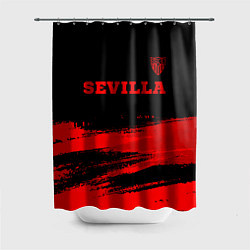 Шторка для душа Sevilla - red gradient посередине, цвет: 3D-принт