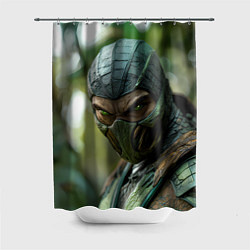 Шторка для душа Рептилия МК, цвет: 3D-принт