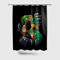 Шторка для душа Battletoads trio, цвет: 3D-принт