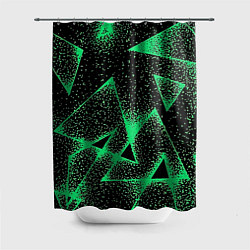 Шторка для душа A light green triangle with dots, цвет: 3D-принт
