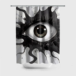 Шторка для душа Глаз и щупальца - психоделика, цвет: 3D-принт