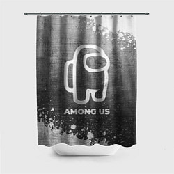 Шторка для душа Among Us - grey gradient, цвет: 3D-принт
