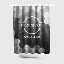 Шторка для душа Nissan - grey gradient, цвет: 3D-принт