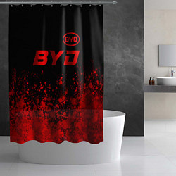 Шторка для душа BYD - red gradient посередине, цвет: 3D-принт — фото 2