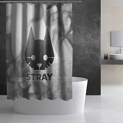 Шторка для душа Stray - white gradient, цвет: 3D-принт — фото 2