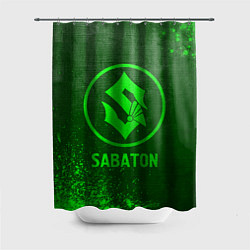 Шторка для душа Sabaton - green gradient, цвет: 3D-принт