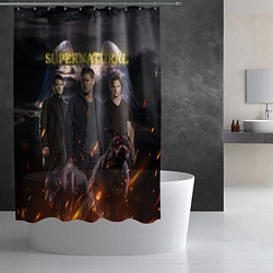 Шторка для душа Supernatural - true hunters, цвет: 3D-принт — фото 2