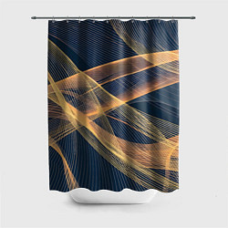 Шторка для душа Световые волны, цвет: 3D-принт
