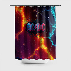 Шторка для душа ACDC логотип в градиенте, цвет: 3D-принт