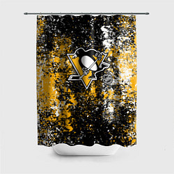 Шторка для душа Pittsburgh Penguins NHL black, цвет: 3D-принт