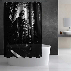 Шторка для душа Джейсон в лесу, цвет: 3D-принт — фото 2