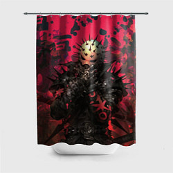 Шторка для душа Колючая маска, цвет: 3D-принт