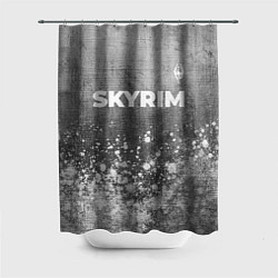 Шторка для душа Skyrim - grey gradient посередине, цвет: 3D-принт