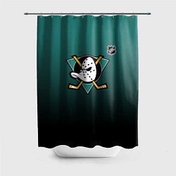 Шторка для душа Анахайм Дакс - зеленый градиент, цвет: 3D-принт