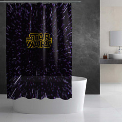 Шторка для душа Звёздные войны гиперпрыжок глитч, цвет: 3D-принт — фото 2