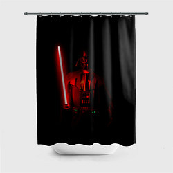 Шторка для душа Вейдер в темноте с мечом, цвет: 3D-принт